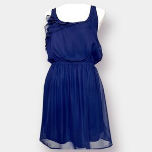 Eyelash Couture Blue Sleeveless Dress Size Medium
